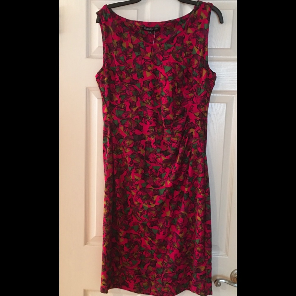NWT Jones New York Collection Red Print Dress